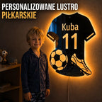 MistrzLED™ | Personalizowane lustro LED – koszulka piłkarska