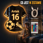 MistrzLED™ | Personalizowane lustro LED – koszulka piłkarska